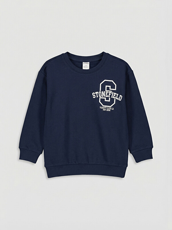 LCW Kids Crew Neck Printed Sweatshirt for Boys