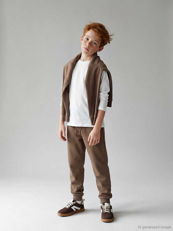 LCW Kids Beli Lastikli Erkek Çocuk Jogger Eşofman Altı