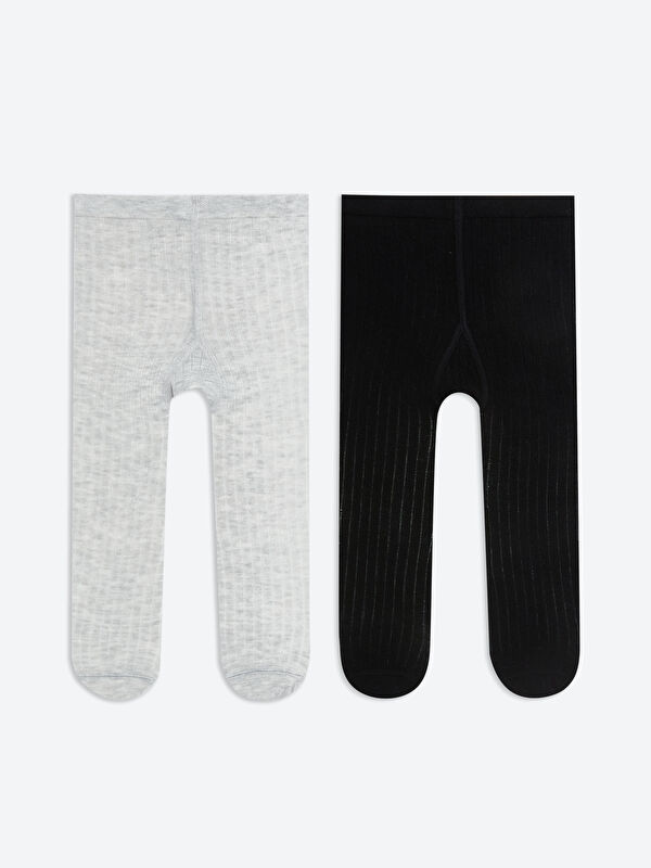 LCW baby Ribbed Baby Boys' Tights 2 Pack