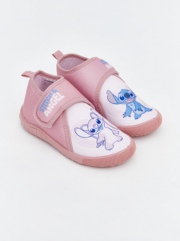 LCW STEPS Lilo ve Stitch Baskılı Kız Bebek Panduf