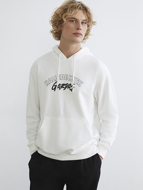 XSIDE Uzun Kollu Baskılı Erkek Hoodie
