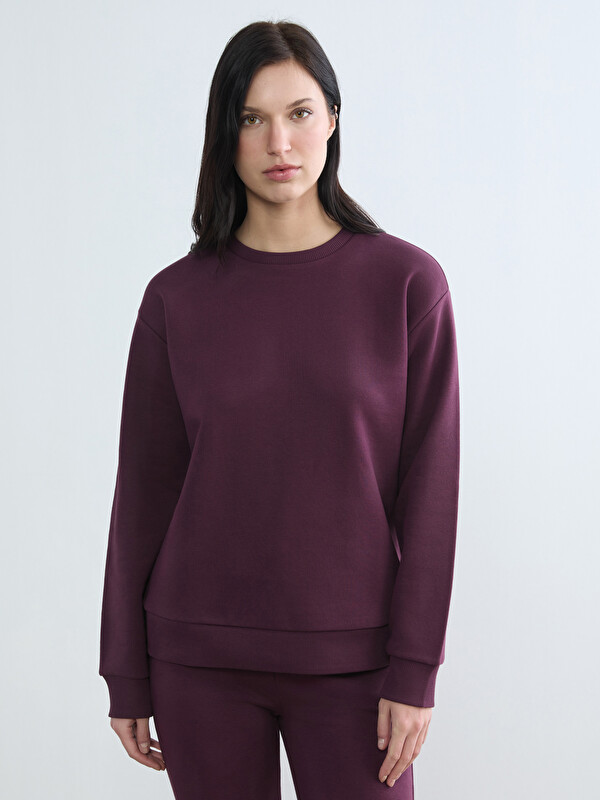 LCW EVERYDAY Bisiklet Yaka Kadın Kalın Sweatshirt
