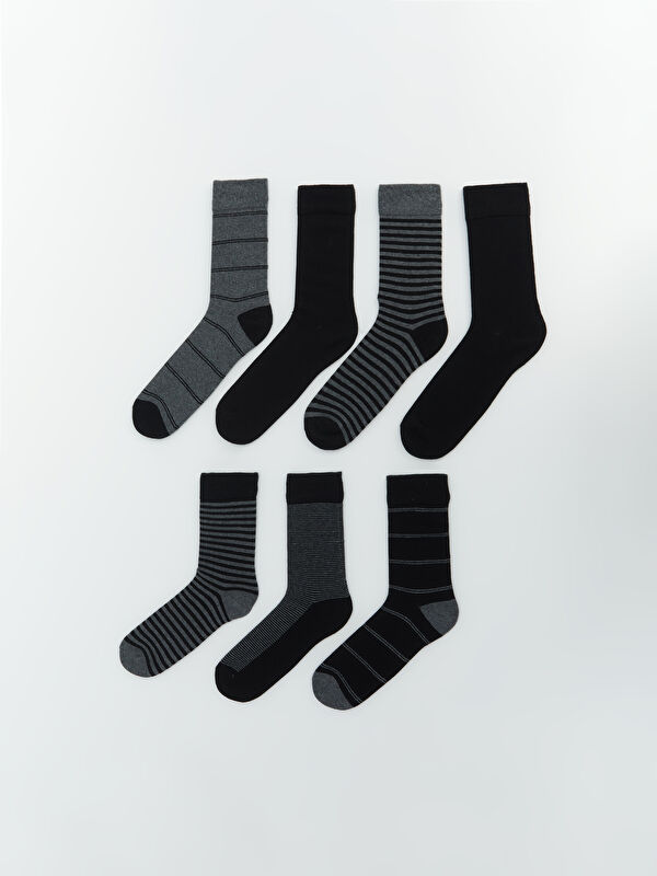 LCW ACCESSORIES Çizgili Erkek Soket Çorap 7'li