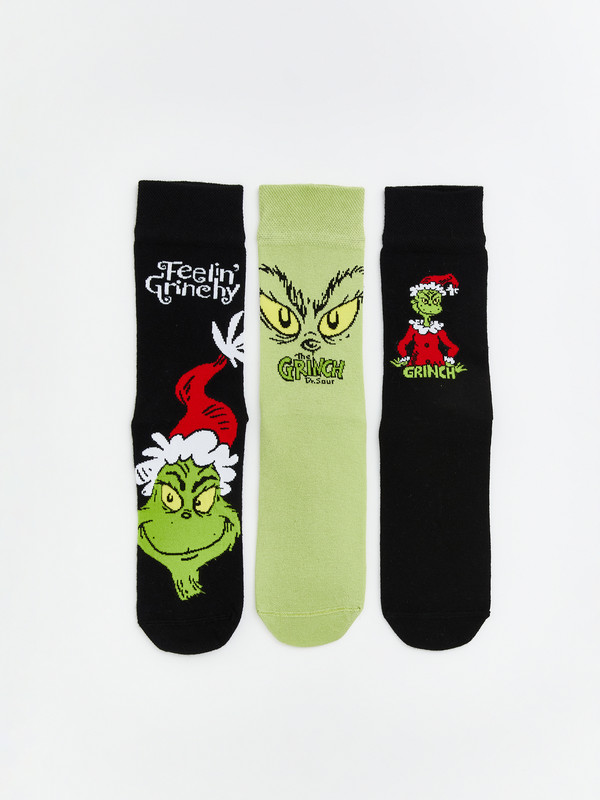 LCW ACCESSORIES Grinch Baskılı Erkek Soket Çorap 3'lü