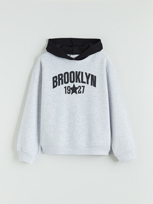 LCW Kids Kapüşonlu Kız Çocuk Kalın Sweatshirt