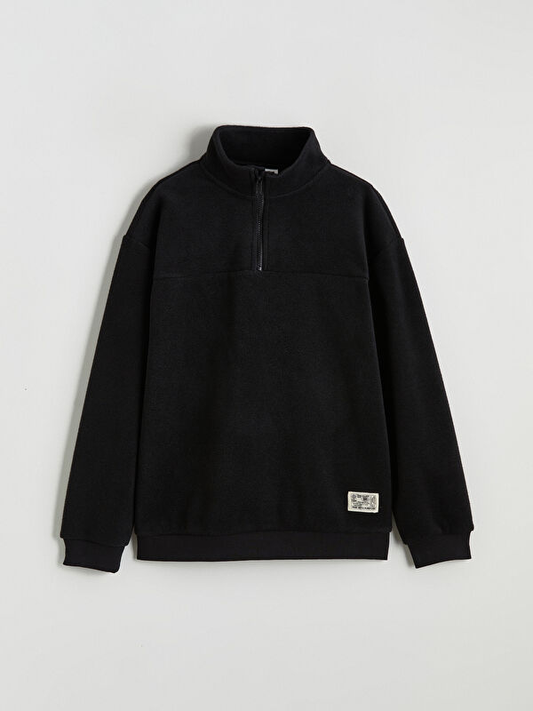 LCW Kids Dik Yaka Erkek Çocuk Polar Sweatshirt