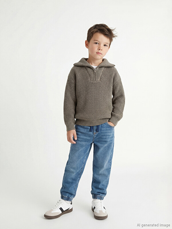 LCW Kids Beli Lastikli Slouchy Erkek Çocuk Pantolon