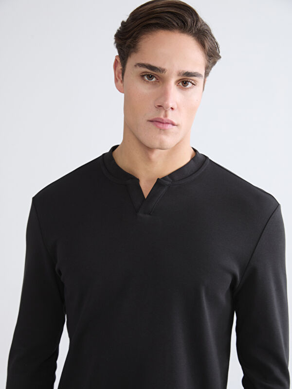 LCWAIKIKI Classic Bisiklet Yaka Erkek Sweatshirt