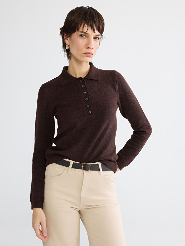 LCW Vision Polo Yaka Kadın Triko Kazak
