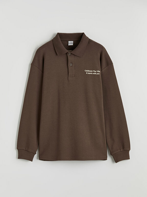 LCW Kids Polo Yaka Baskılı Erkek Çocuk Tişört