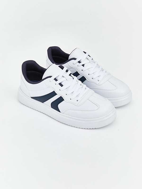 Lycoris.　0825 LCW STEPS Beyaz Bağcıklı Erkek Spor Ayakkabı - W5OJ08Z8-J5E | LCW