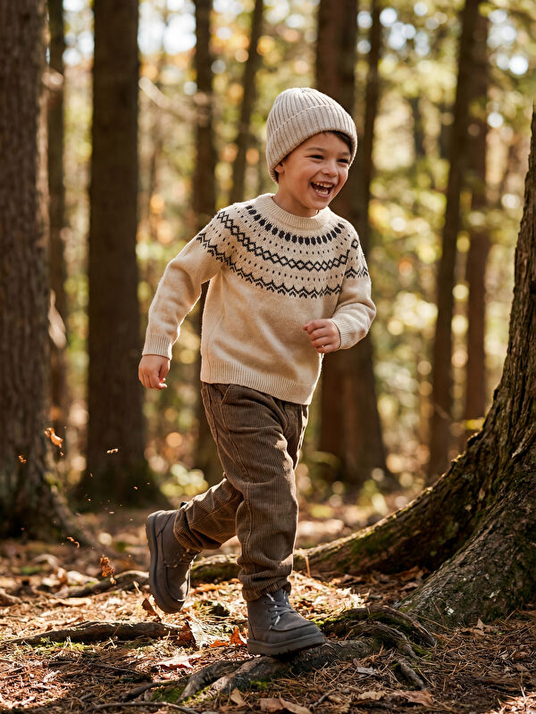 LCW Kids Beli Lastikli Erkek Çocuk Kadife Pantolon