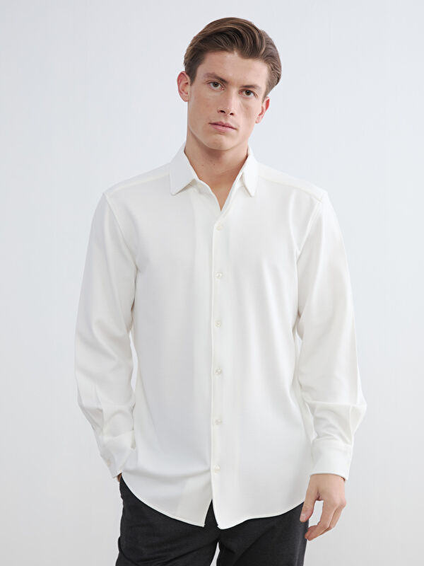 SOUTHBLUE Slim Fit Uzun Kollu Erkek Dokulu Gömlek