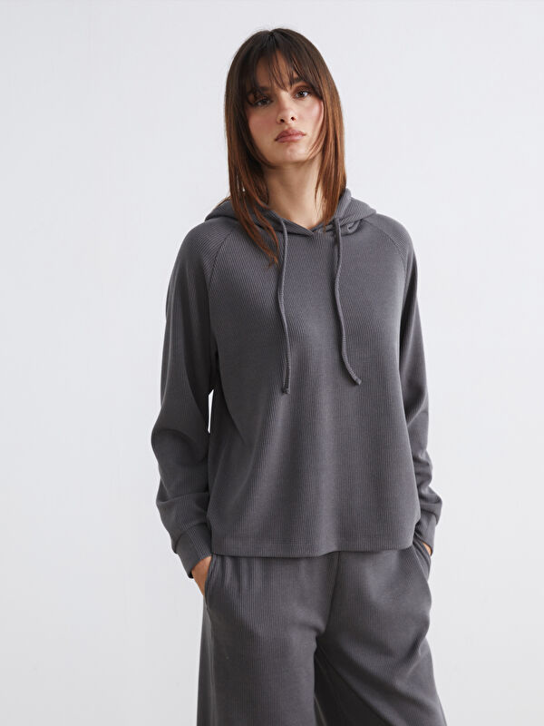 Soulife Fitilli Bağcıklı Kadın Hoodie
