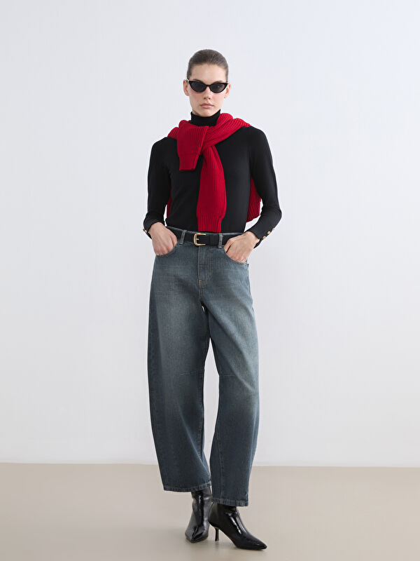 LCW Jeans Barrel Fit Kadın Jean Pantolon