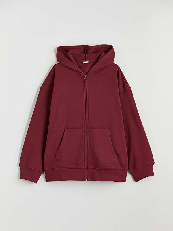 LCW Kids Kapüşonlu Kız Çocuk Kalın Fermuarlı Sweatshirt