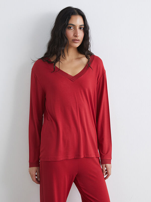LCW DREAM V Yaka Kadın Pijama Takım