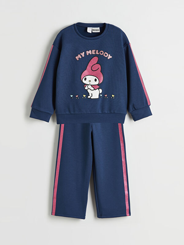 LCW Kids My Melody Baskılı Kız Bebek Sweatshirt ve Eşofman Altı