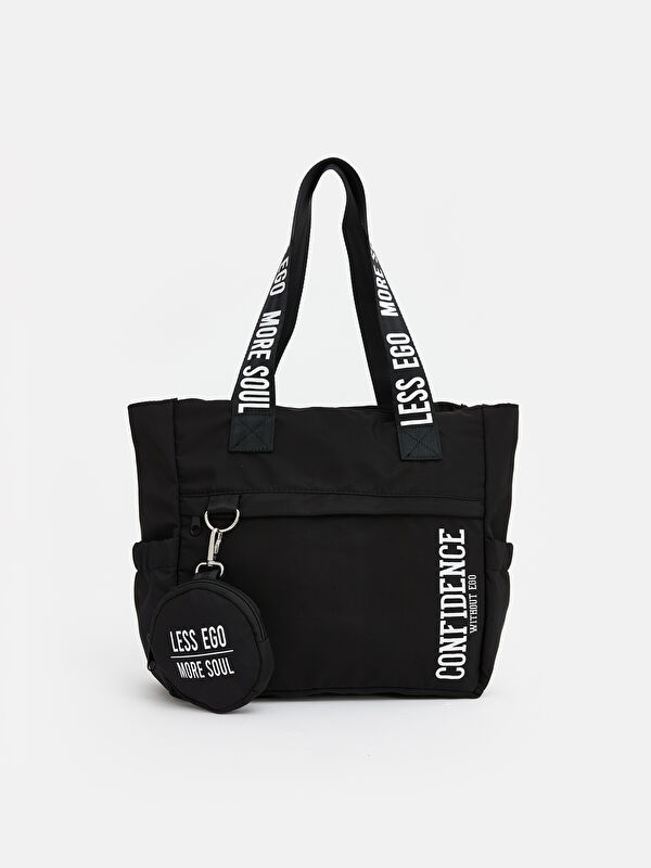 LCW ACCESSORIES Yazı Baskılı Kız Çocuk Omuz Çantası