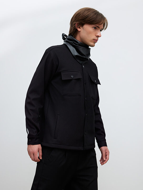 LCW Vision Regular Fit Erkek Dokulu Gömlek Ceket