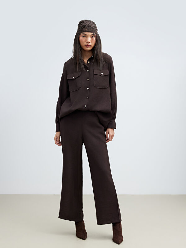 LCW Modest Modal Karışımlı Geniş Paça Kadın Pantolon	