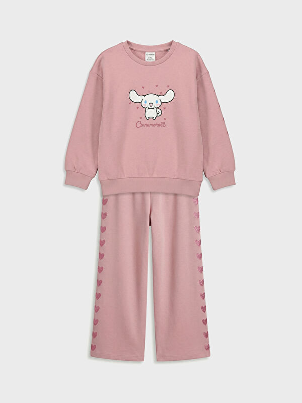 LCW Kids Cinnamoroll Baskılı Kız Sweatshirt ve Eşofman Altı