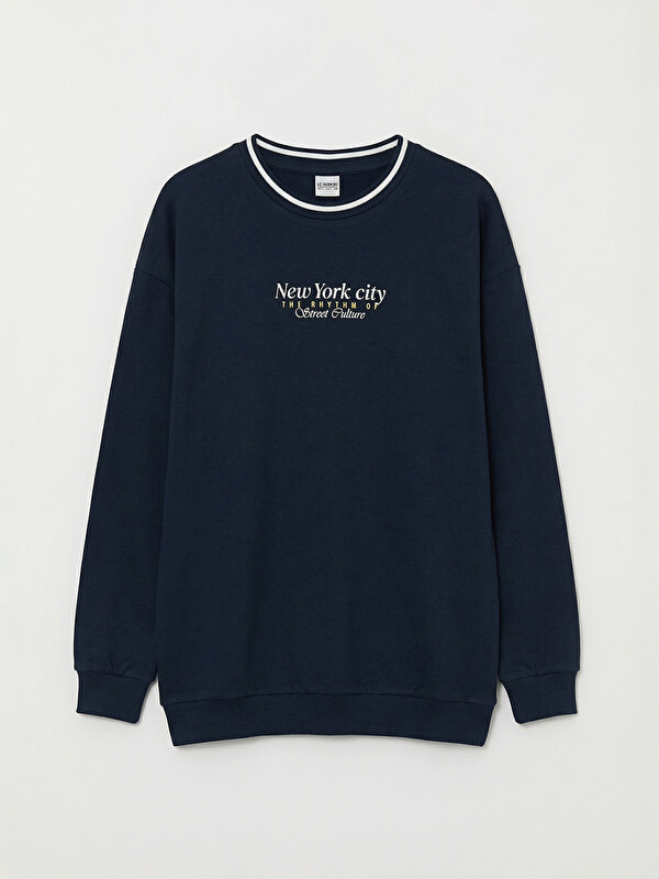 LCW Kids New York Baskılı Erkek Çocuk Sweatshirt