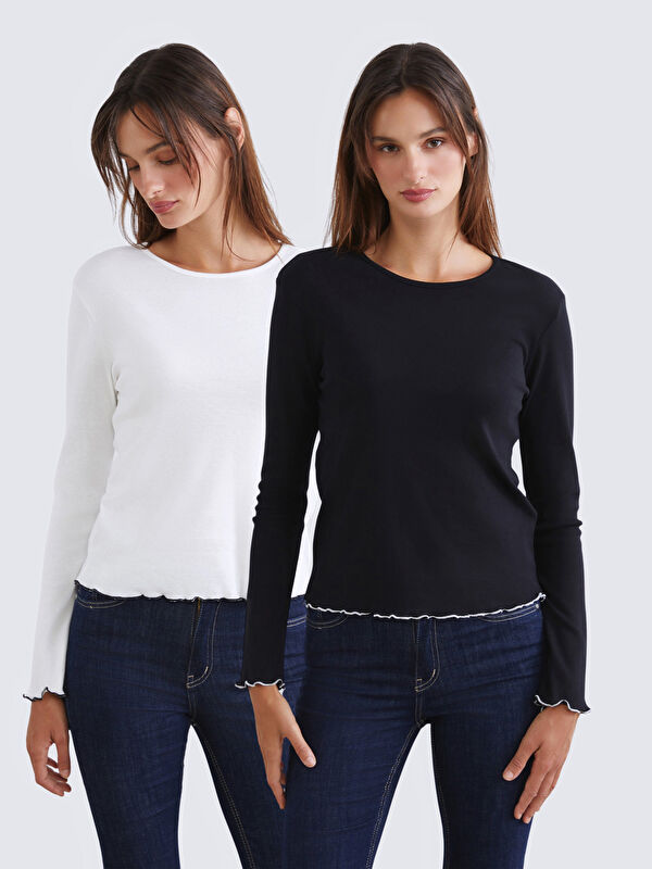 Soulife Bisiklet Yaka Kadın Body 2'li