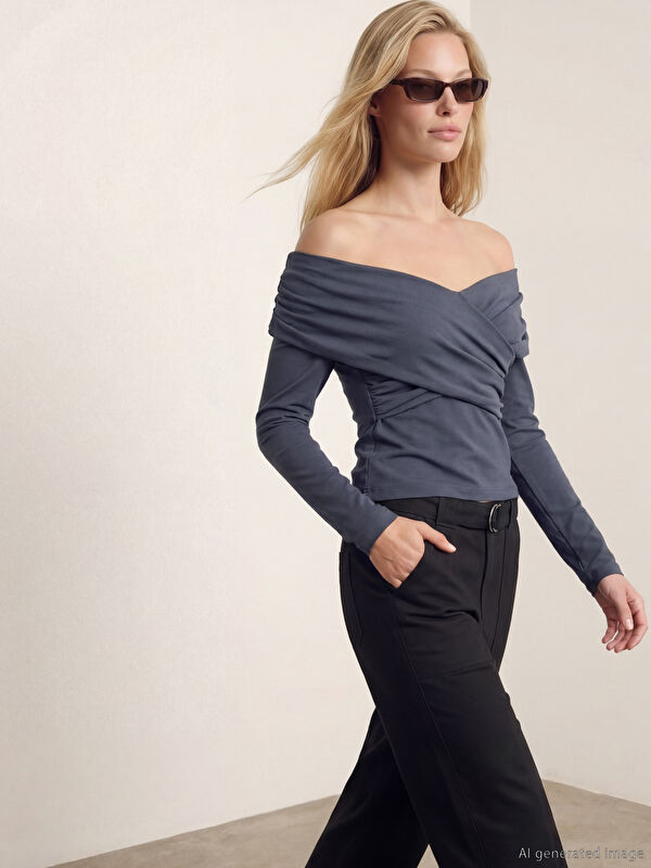 LCW Vision Kayık Yaka Kadın Body