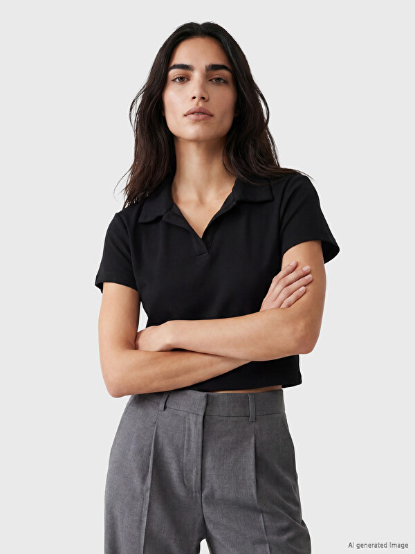 Natuvera Polo Yaka Kadın Tişört