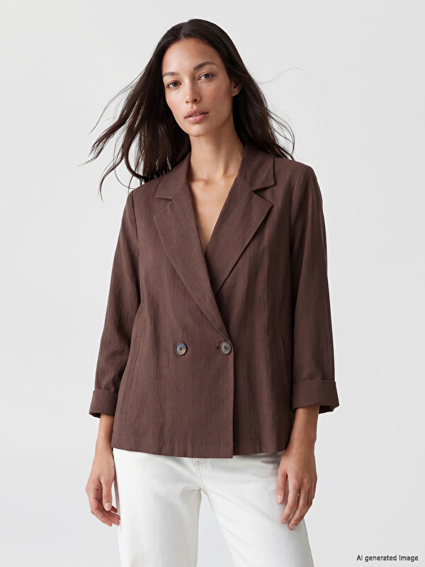 LCW EVERYDAY Kruvaze Yaka Kadın Blazer Ceket