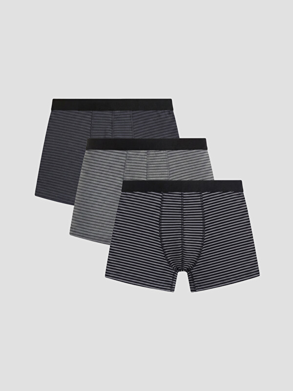 LC WAIKIKI Pamuklu Esnek Erkek Boxer 3'lü