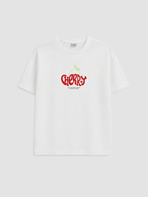 LCW Kids Crew Neck Printed Girls' T-Shirt