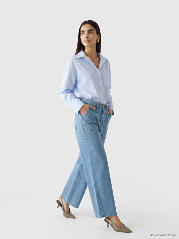 LCW Jeans Женские джинсы широкого кроя