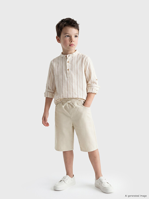 LCW Kids Erkek Çocuk Gabardin Şort