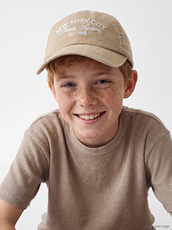 LCW ACCESSORIES Embroidered Boys' Gabardine Baseball Cap