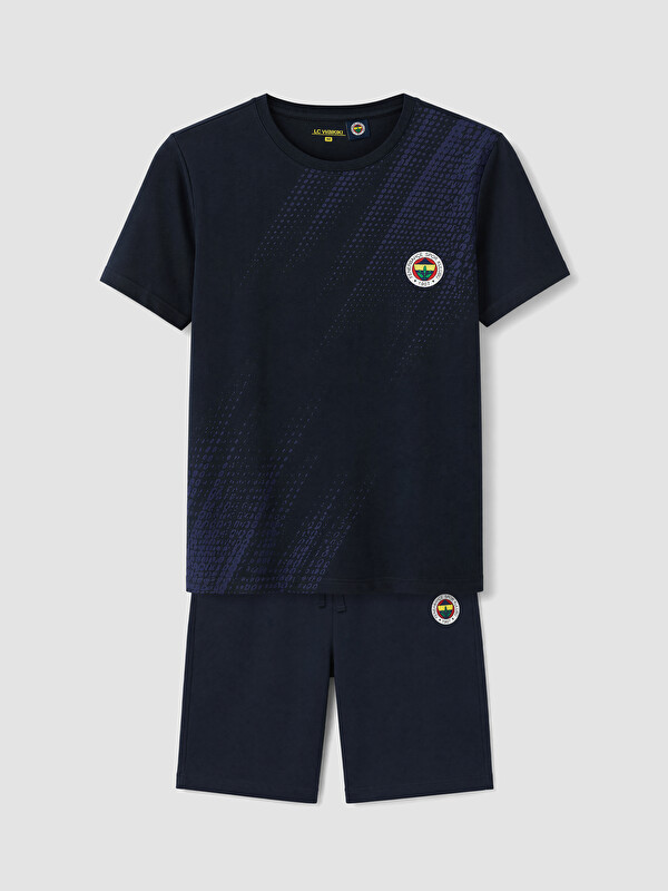 LC WAIKIKI Fenerbahçe Baskılı Erkek Şortlu Pijama Takımı
