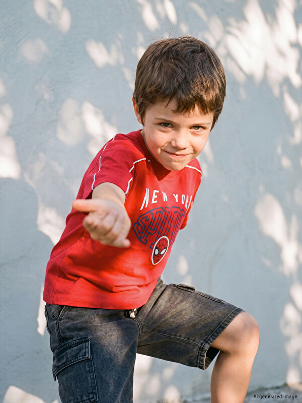 LCW Kids Crew Neck Spider-Man Printed Boys' T-Shirt