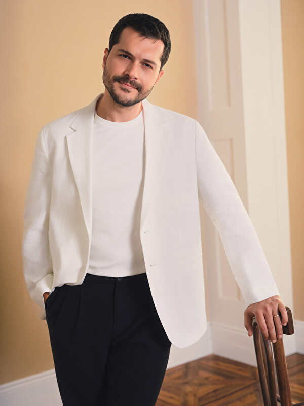LCW Vision Regular Fit %100 Keten Erkek Blazer Ceket