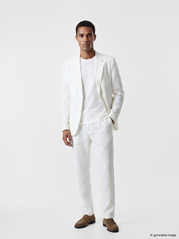 LCW Vision Regular Fit %100 Keten Erkek Pantolon