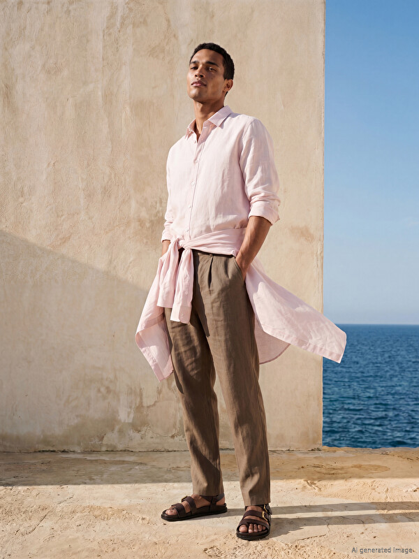 LCW Vision Regular Fit %100 Keten Erkek Pantolon