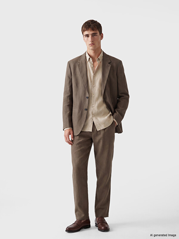 LCW Vision Regular Fit %100 Keten Erkek Pantolon