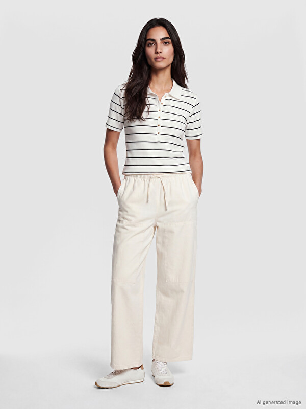 LCW Jeans Elastic Waist Wideleg Women's Jeans