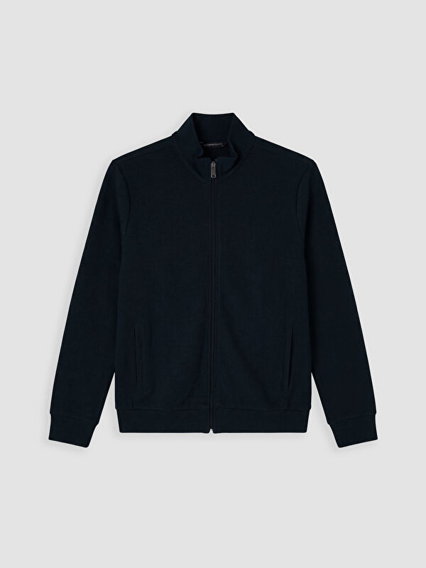LCWAIKIKI Classic Dik Yaka Erkek Fermuarlı Sweatshirt