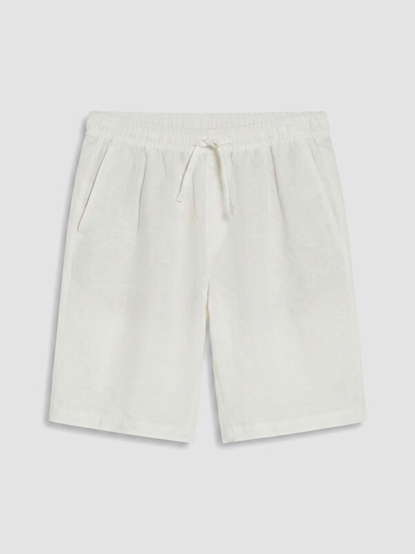 LCW Vision Regular Fit %100 Keten Erkek Şort