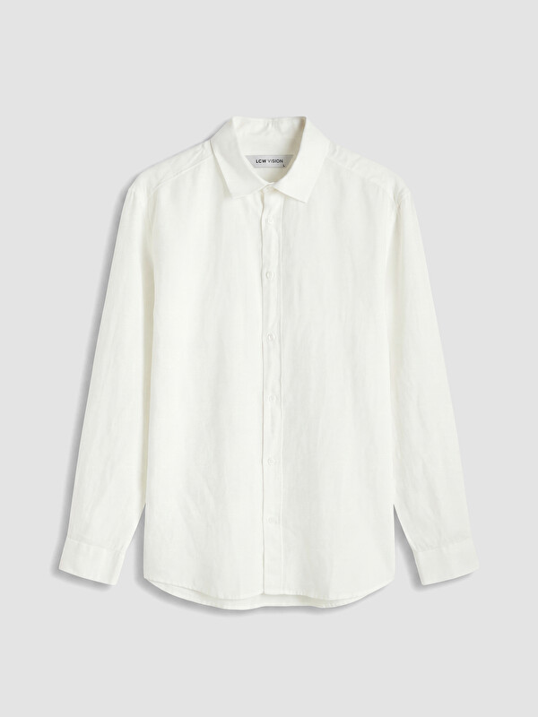 LCW Vision Regular Fit %100 Keten Erkek Gömlek