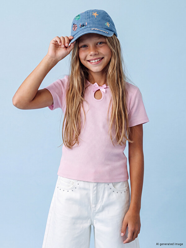LCW ACCESSORIES Lilo and Stitch Embroidered Girls' Baseball Cap
