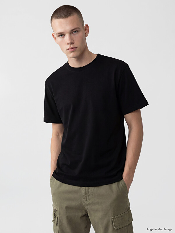 XSIDE 3'lü Loose Fit Kalın Kumaş Tişört /04