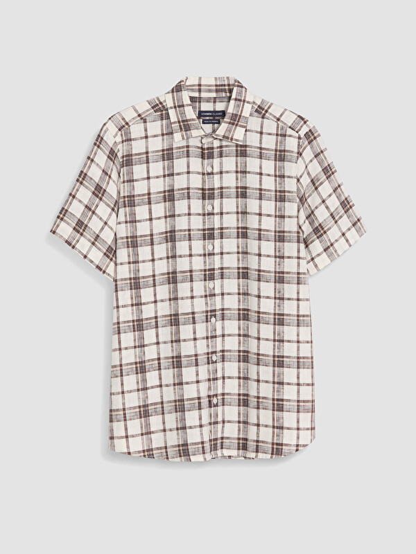 LCWAIKIKI Classic Regular Fit Ekose Armürlü Erkek Gömlek
