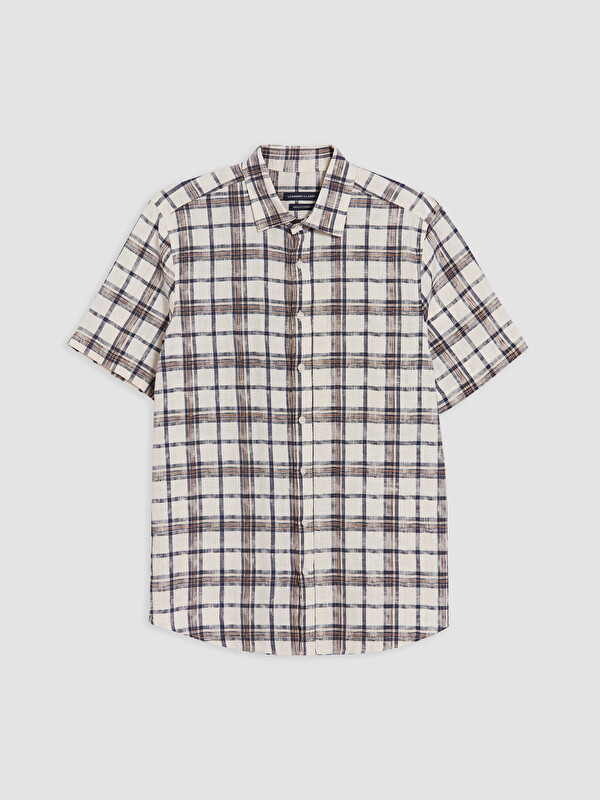 LCWAIKIKI Classic Regular Fit Ekose Armürlü Erkek Gömlek